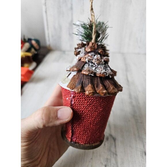 Unique birdhouse wooden acorn AS IS ornament tree - Picture 3 of 9